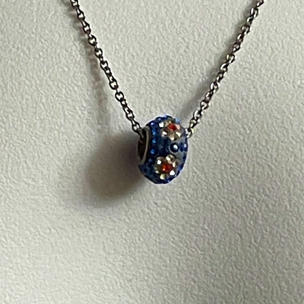 Elegant Blue Beaded Charm/Pendant.